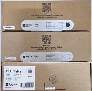 3 Bobine Filamento 3D Bambu Lab, Nuove e Sigillate