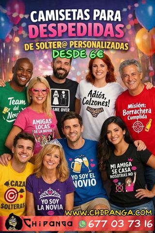 Camisetas Despedidas Soltero/a Personalizadas