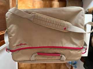 Funda portátil Samsonite beige y fucsia