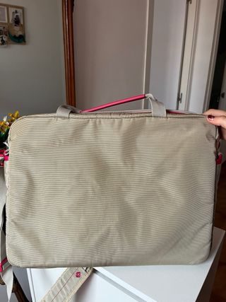 Funda portátil Samsonite beige y fucsia