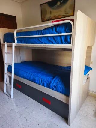 Litera triple madera y metal