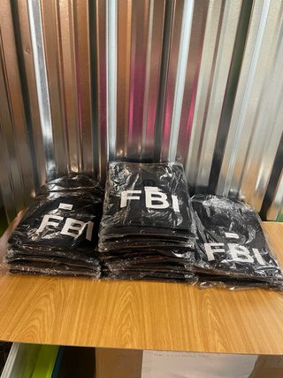 Lote 28 Camisetas FBI Mil-Tec Negras Nuevas