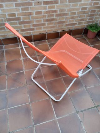 Tumbona Naranja Plegable