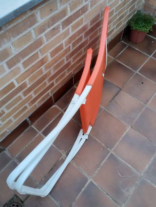 Tumbona Naranja Plegable
