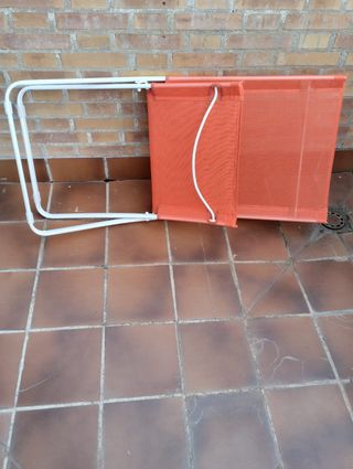 Tumbona Naranja Plegable