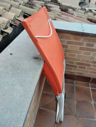 Tumbona Naranja Plegable