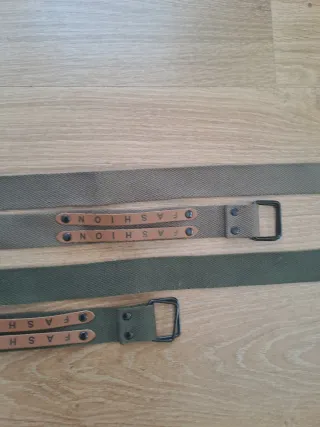 Set di 2 cinture in tessuto da donna