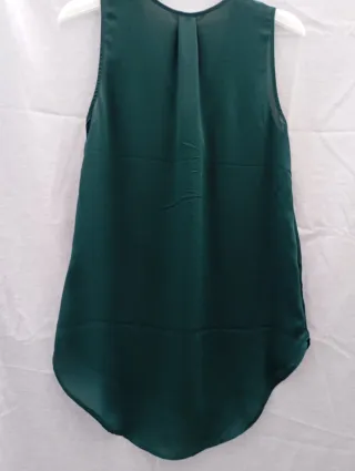 Camisa sin mangas verde mujer H&M