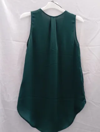 Camisa sin mangas verde mujer H&M