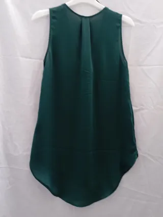 Camisa sin mangas verde mujer H&M