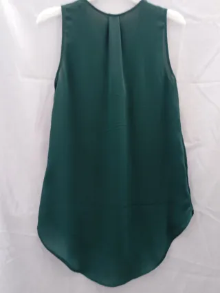 Camisa sin mangas verde mujer H&M