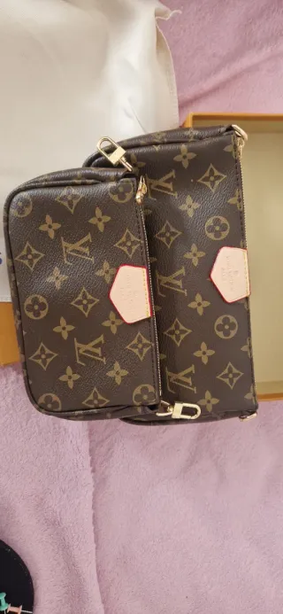 Set de bolsos marrón, 3 piezas nuevo con caja