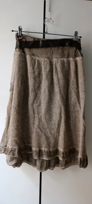 Falda Boho Chic Beige y Marrón