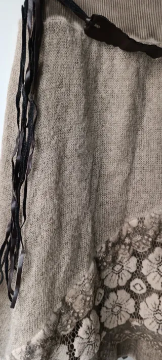 Falda Boho Chic Beige y Marrón