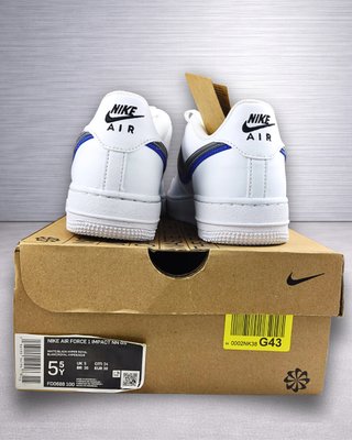 Nike Air Force 1 Impact Double Swoosh Blanco T.38