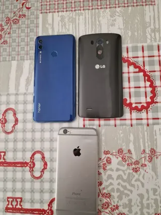 Lote 3 móviles LG y iPhone