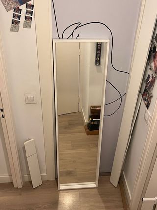 Espejo IKEA NISSEDAL blanco 40x150 cm