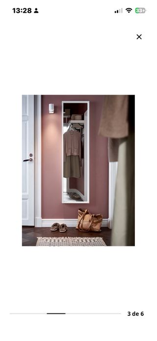 Espejo IKEA NISSEDAL blanco 40x150 cm