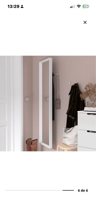 Espejo IKEA NISSEDAL blanco 40x150 cm