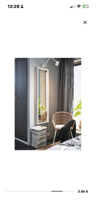 Espejo IKEA NISSEDAL blanco 40x150 cm