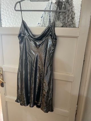 Vestido plateado Zara Sin uso
