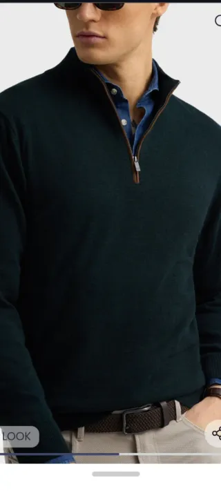 Jersey Verde con Cremallera