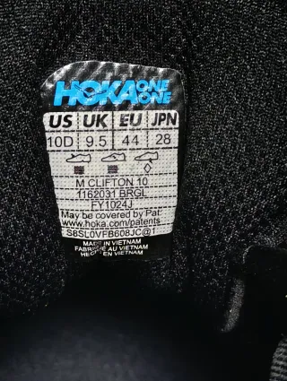 Zapatillas Hoka Clifton 10 Negro/Dorado