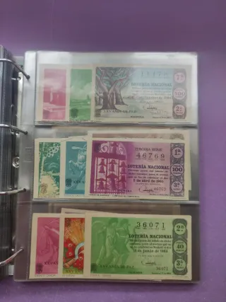 Lotería Nacional Billetes Antiguos