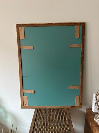 Espejo de madera tallada dorado