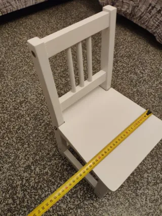 Silla infantil madera blanca