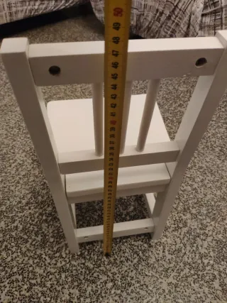 Silla infantil madera blanca