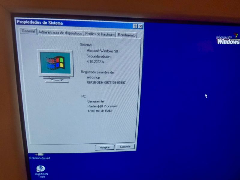 PC Retro Pentium II Windows 98SE Gamer afbeelding 3