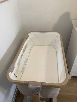 Minicuna colecho madera y tela