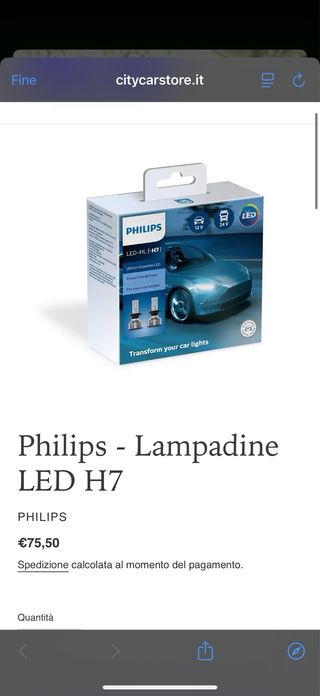 Lampadine LED Philips H7 Ultinon Essential