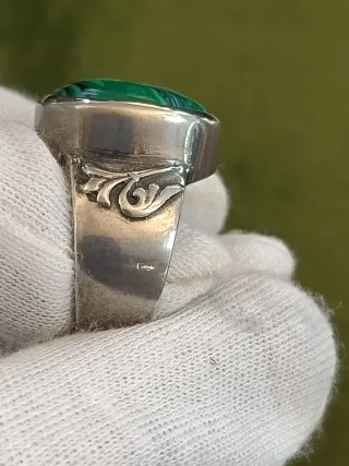 Anillo Plata Ley Malquita Talla 16.1 mm