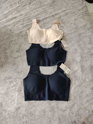 3 Sujetadores Deportivos con Almohadillas,talla M