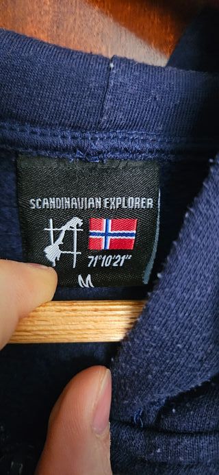 Sudadera NORWAY Hombre Azul y Roja