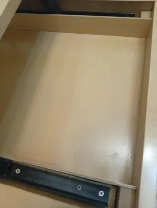 Mesa abatible madera y cristal