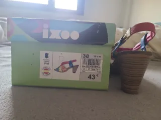 Sandalias tacón multicolor talla 38