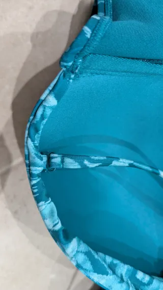 Sujetador bikini azul estampado