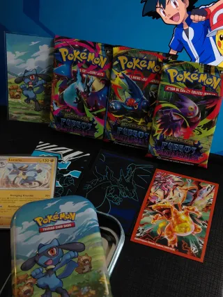 Lote Pokémon TCG: Sobres, accesorios y carta