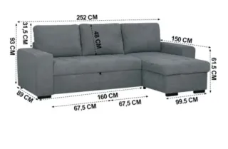 Sofá Chaiselong desmontable y reversible