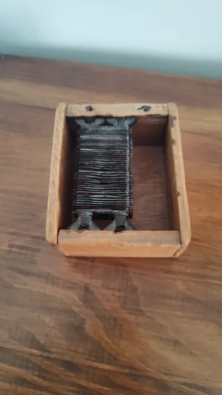 Afilador tizas sastre antiguo