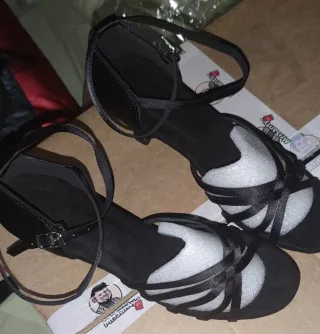 2 Pares Zapatos Mujer Tacón Negro