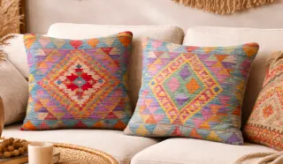 Cuscino/cuscini Kilim Etnico Boho Multicolore