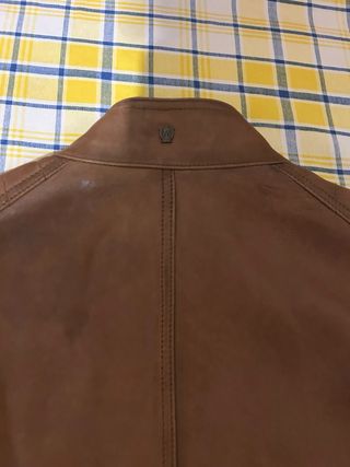 Chaqueta de piel Massimo Dutti Marrón