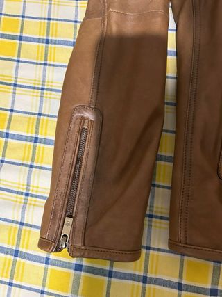 Chaqueta de piel Massimo Dutti Marrón