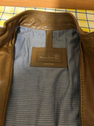 Chaqueta de piel Massimo Dutti Marrón