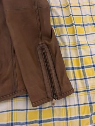 Chaqueta de piel Massimo Dutti Marrón