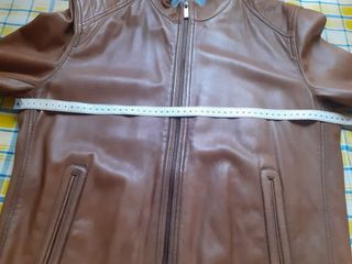 Chaqueta de piel Massimo Dutti Marrón